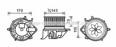 AVA QUALITY COOLING bw8459 -  Электродвигатель, вентиляция салона